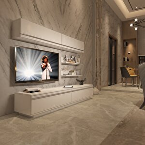 Eko 5b Mdf Std Tv Ünitesi Tv Sehpası Parlak Beyaz