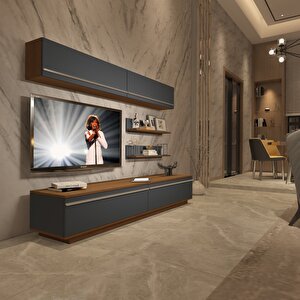 Eko 5b Mdf Std Tv Ünitesi Tv Sehpası Ceviz Antrasit