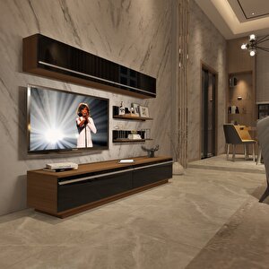Eko 5b Mdf Std Tv Ünitesi Tv Sehpası Ceviz-Siyah