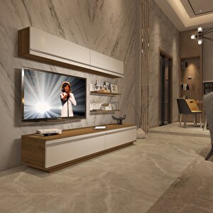 Eko 5b Mdf Std Tv Ünitesi Tv Sehpası Pera Beyaz