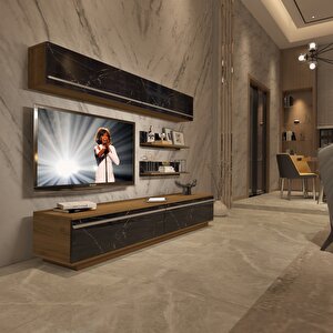 Eko 5b Mdf Std Tv Ünitesi Tv Sehpası Pera Siyah Mermer