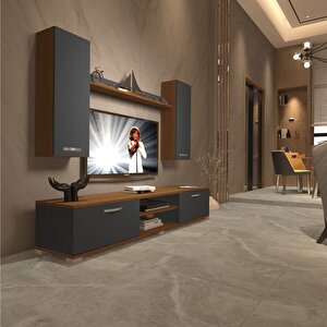 Eko 5d Mdf Dvd Tv Ünitesi Tv Sehpası Ceviz Antrasit