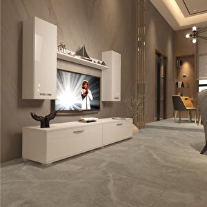 Eko 5d Slm Std Tv Ünitesi Tv Sehpası Parlak Beyaz