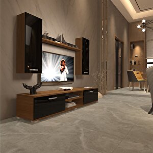 Eko 5d Slm Dvd Tv Ünitesi Tv Sehpası Ceviz-Siyah