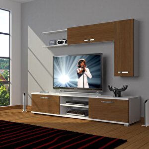 Eko 5l Slm Dvd Tv Ünitesi Tv Sehpası Beyaz - Ceviz