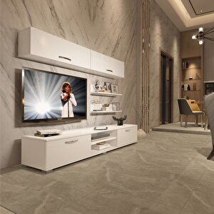Eko 5 Mdf Dvd Tv Ünitesi Tv Sehpası Parlak Beyaz