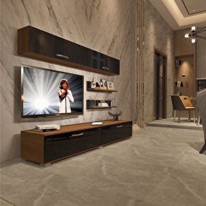 Eko 5 Slm Std Tv Ünitesi Tv Sehpası Ceviz-Siyah
