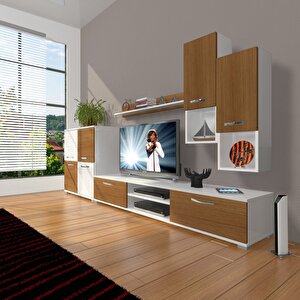 Eko 6da Mdf Dvd Tv Ünitesi Tv Sehpası Beyaz - Ceviz