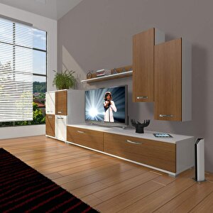 Eko 6 Slm Std Tv Ünitesi Tv Sehpası Beyaz - Ceviz