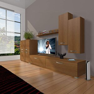 Eko 6 Slm Std Tv Ünitesi Tv Sehpası Naturel Ceviz