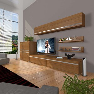 Eko 6y Mdf Std Tv Ünitesi Tv Sehpası Naturel Ceviz