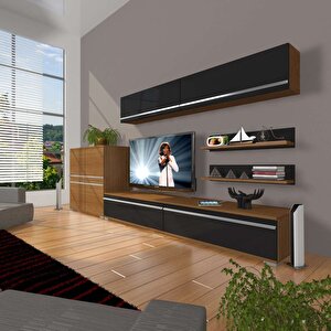 Eko 6y Mdf Std Tv Ünitesi Tv Sehpası Ceviz-Siyah