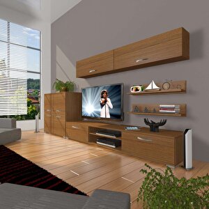 Eko 6y Mdf Dvd Tv Ünitesi Tv Sehpası Naturel Ceviz