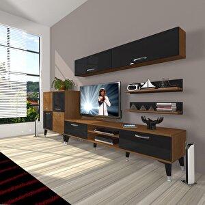Eko 6y Mdf Dvd Silver Tv Ünitesi Tv Sehpası Ceviz-Siyah