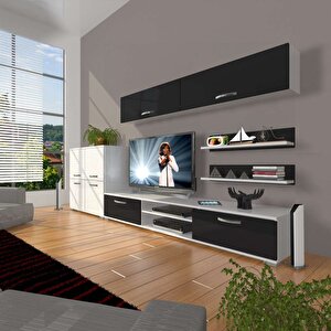 Eko 6y Slm Dvd Tv Ünitesi Tv Sehpası Beyaz - Siyah