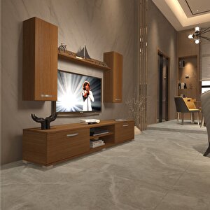 Eko 7 Slm Dvd Tv Ünitesi Tv Sehpası Naturel Ceviz