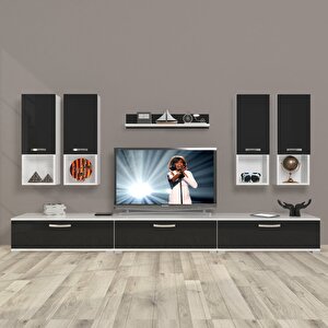 Eko 8da Mdf Tv Ünitesi Tv Sehpası Beyaz - Antrasit