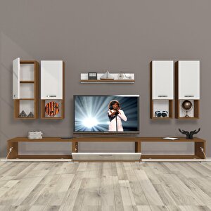 Eko 8da Mdf Tv Ünitesi Tv Sehpası Ceviz Beyaz