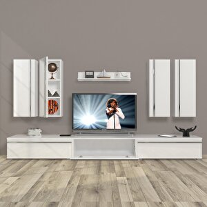 Eko 8d Mdf Tv Ünitesi Tv Sehpası Parlak Beyaz