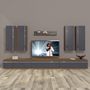 Eko 8d Mdf Tv Ünitesi Tv Sehpası Ceviz Antrasit