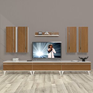 Eko 8d Mdf Retro Tv Ünitesi Tv Sehpası Beyaz - Ceviz