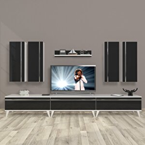 Eko 8d Mdf Retro Tv Ünitesi Tv Sehpası Beyaz - Siyah