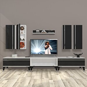 Eko 8d Mdf Silver Tv Ünitesi Tv Sehpası Beyaz - Antrasit