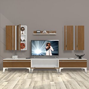 Eko 8d Mdf Silver Tv Ünitesi Tv Sehpası Beyaz - Ceviz