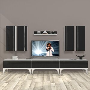 Eko 8d Mdf Silver Tv Ünitesi Tv Sehpası Beyaz - Siyah