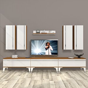 Eko 8d Mdf Silver Tv Ünitesi Tv Sehpası Ceviz Beyaz