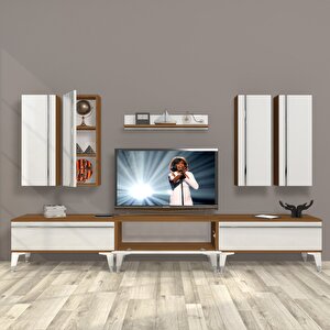Eko 8d Mdf Silver Tv Ünitesi Tv Sehpası Ceviz Beyaz