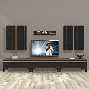 Eko 8d Mdf Silver Tv Ünitesi Tv Sehpası Ceviz-Siyah