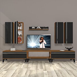 Eko 8d Mdf Silver Tv Ünitesi Tv Sehpası Ceviz-Siyah
