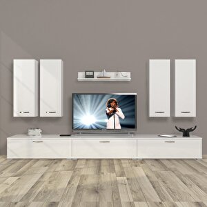 Eko 8d Slm Tv Ünitesi Tv Sehpası Parlak Beyaz