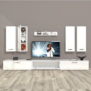 Eko 8d Slm Tv Ünitesi Tv Sehpası Parlak Beyaz