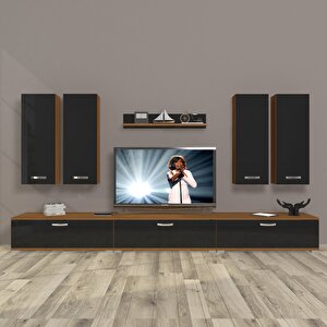 Eko 8d Slm Tv Ünitesi Tv Sehpası Ceviz-Siyah