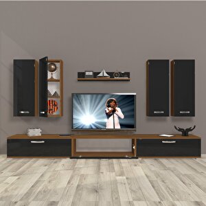 Eko 8d Slm Tv Ünitesi Tv Sehpası Ceviz-Siyah