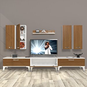 Eko 8d Slm Silver Tv Ünitesi Tv Sehpası Beyaz - Ceviz