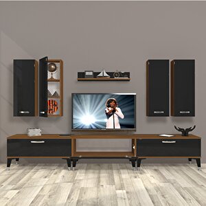 Eko 8d Slm Silver Tv Ünitesi Tv Sehpası Ceviz-Siyah