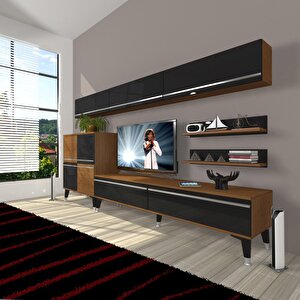 Eko 8 Mdf Std Silver Tv Ünitesi Tv Sehpası Ceviz-Siyah