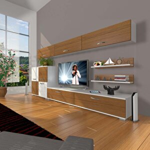 Eko 8 Slm Std Tv Ünitesi Tv Sehpası Beyaz - Ceviz