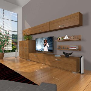Eko 8 Slm Std Tv Ünitesi Tv Sehpası Naturel Ceviz