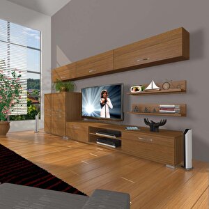 Eko 8 Slm Dvd Tv Ünitesi Tv Sehpası Naturel Ceviz