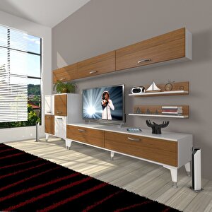 Eko 8 Slm Std Silver Tv Ünitesi Tv Sehpası Beyaz - Ceviz