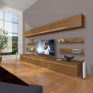 Eko 8y Mdf Tv Ünitesi Tv Sehpası Naturel Ceviz