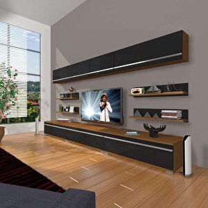 Eko 8y Mdf Tv Ünitesi Tv Sehpası Ceviz-Siyah