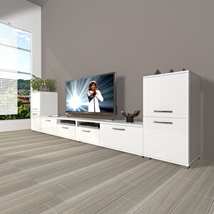 Eko 9200 Mdf Tv Ünitesi Tv Sehpası Parlak Beyaz