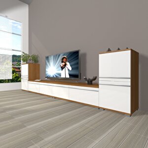 Eko 9200t Mdf Tv Ünitesi Tv Sehpası Ceviz Beyaz