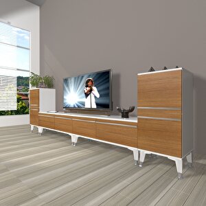 Eko 9220t Mdf Silver Tv Ünitesi Tv Sehpası Beyaz - Ceviz