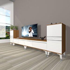 Eko 9220t Mdf Silver Tv Ünitesi Tv Sehpası Ceviz Beyaz